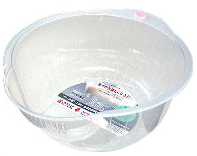 [Australia - AusPower] - Inomata.0800 Japanese Vegetable Fruit Rice Wash Bowl, 8-Inch, Clear 