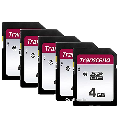 [Australia - AusPower] - Lot of 5 Transcend Secure Digital 4GB SDHC Class 10 Memory Card 
