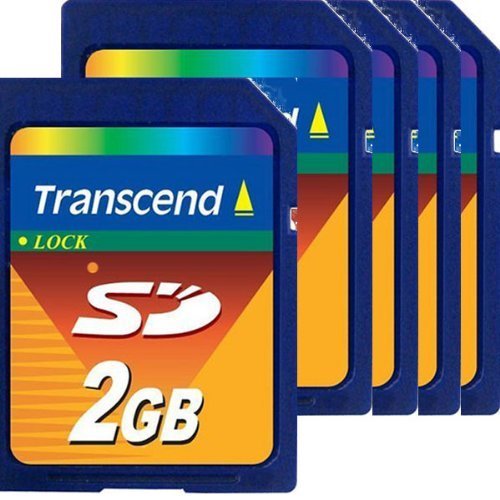 [Australia - AusPower] - Transcend 2 GB SD Flash Memory Card (TS2GSDC) pack of 5 