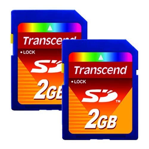 [Australia - AusPower] - Lot of 2 Transcend 2GB SD Flash Memory Card TS2GSDC 