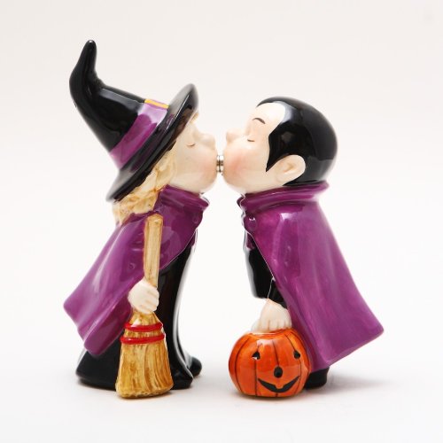 [Australia - AusPower] - Pacific Giftware Halloween Witch Couple Pumpkin Salt & Pepper Shakers 