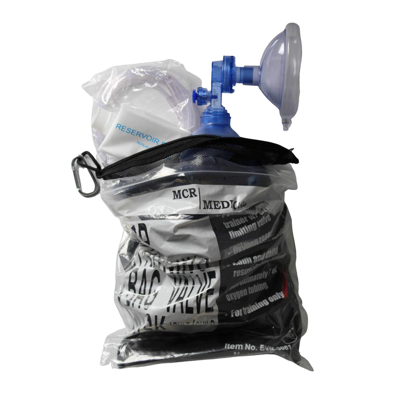 [Australia - AusPower] - CPR Training Bag Valve Mask (BVM) ADULT/CHILD in Mesh Bag, BVM-3081-001 