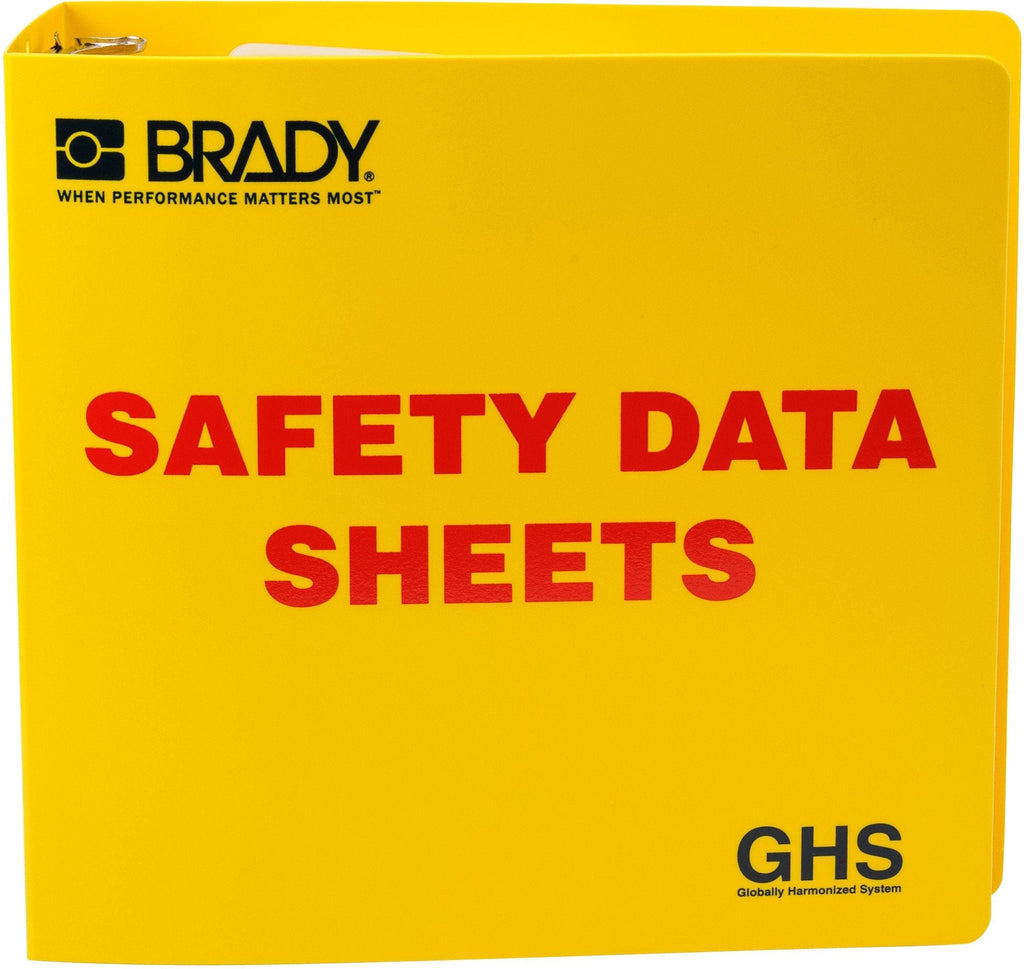 [Australia - AusPower] - Brady 121184 GHS - 3" Safety Data Sheet Binder - English,Yellow 