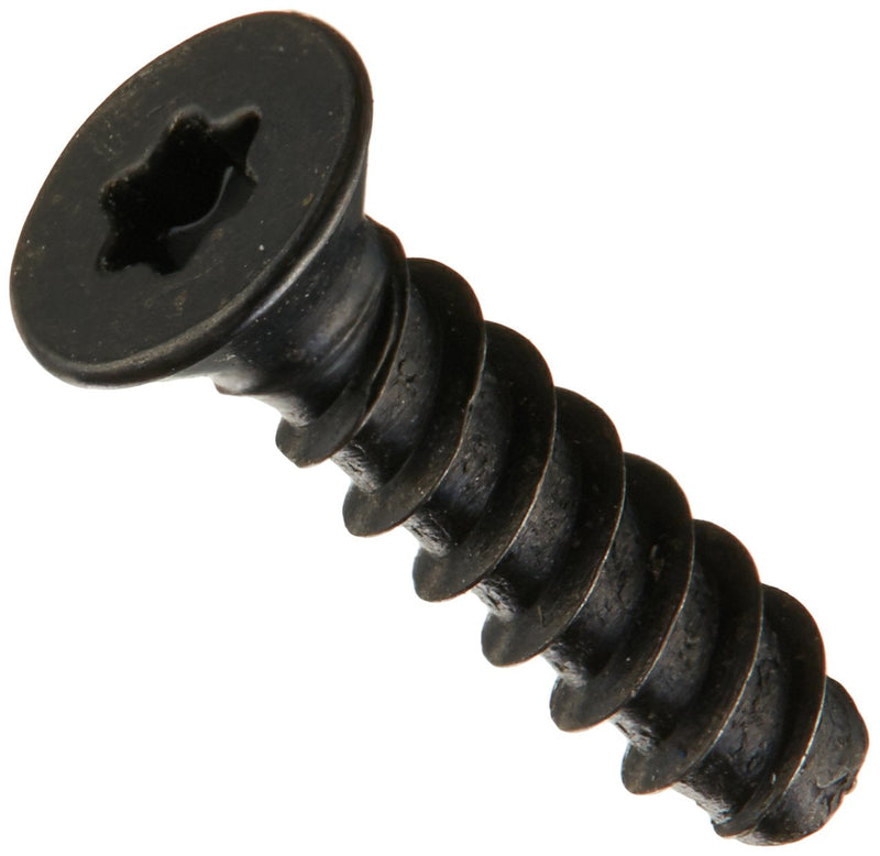 [Australia - AusPower] - Small Parts 0406LTFB Steel Thread Rolling Screw for Plastic, Black Oxide Finish, 82 Degree Flat Head, Star Drive, #4-20 Thread Size, 3/8" Length (Pack of 100) 
