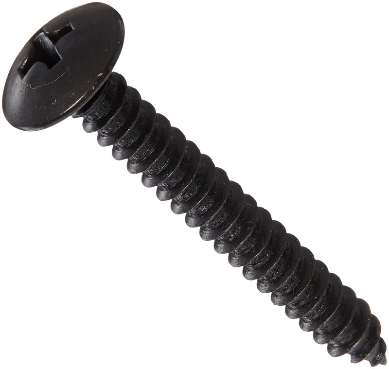 [Australia - AusPower] - Small Parts 0820ABPTB Steel Sheet Metal Screw, Black Oxide Finish, Truss Head, Phillips Drive, Type AB, #8-18 Thread Size, 1-1/4" Length (Pack of 100) 