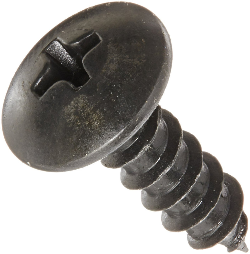 [Australia - AusPower] - Steel Sheet Metal Screw, Black Oxide Finish, Truss Head, Phillips Drive, Type A, #10-12 Thread Size, 5/8" Length (Pack of 100) 