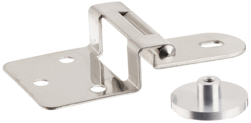[Australia - AusPower] - Sugatsune GH-34/8/S-P Stainless Steel 304 Half Overlay Glass Door Hinge with Rounded Plate, Plain Finish, 3mm Leaf Thickness, 68mm Open Width, 5mm Pin Diameter, 18mm Knuckle Length, 37.6mm Height 