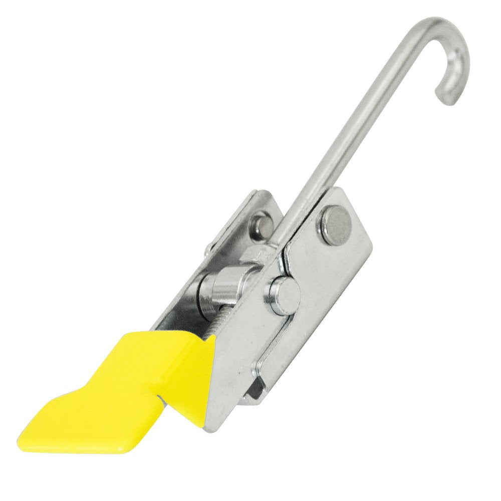 [Australia - AusPower] - Southco A1-11-702-20 Over-Center Draw Latch, Large Size, Without Keeper, Steel, Zinc Plate, Bright Chromate, with Yellow Vinyl Grip 
