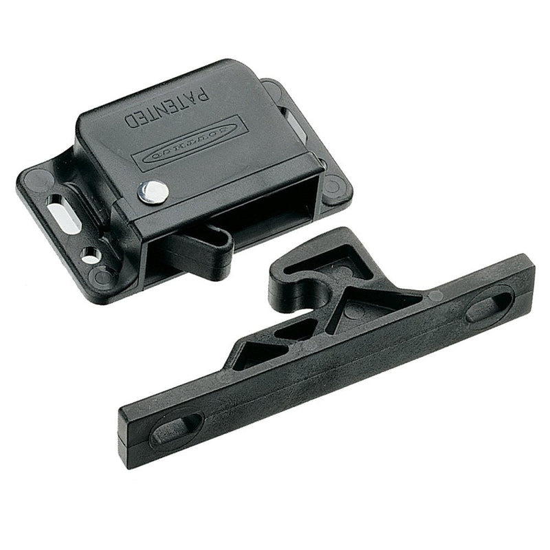 [Australia - AusPower] - Southco C3 Series Passivated Plastic Grabber Catch Side Mount Concealed Push-to-Close Latch with Silver Spring, 22N Pullup, Black 1 