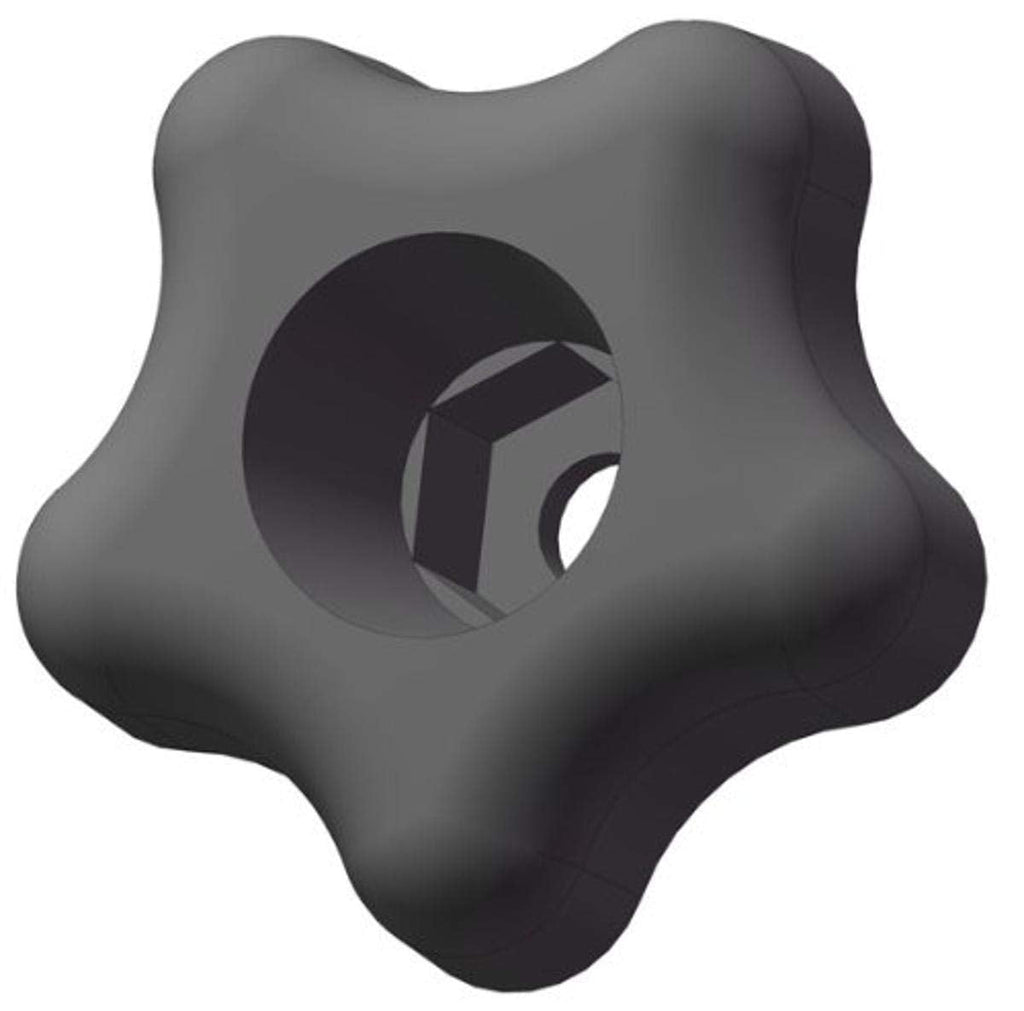 [Australia - AusPower] - Innovative Components ANH3-HEX5S3A 1.75" Snap Lock Star knob hex hole to accept 3/8" nuts and bolts, black pp (Pack of 10) Polypropylene 