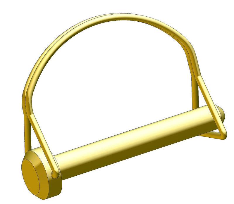 [Australia - AusPower] - Innovative Components AL4X2312RND22 Wire Lock Pin, 1/4" diameter X 2-5/16" grip length , Round Wire, Steel Zinc Yellow (Pack of 10) 