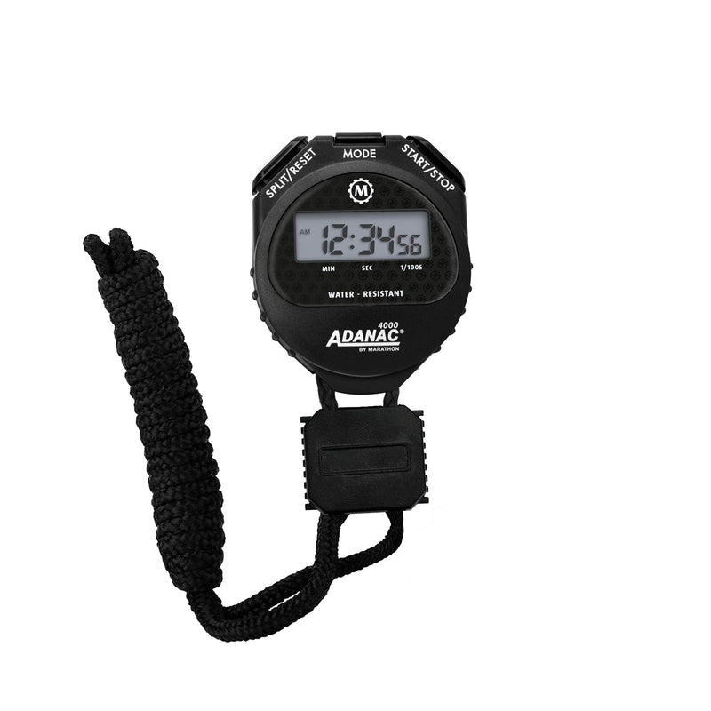 [Australia - AusPower] - MARATHON ST083009 Adanac 4000 Digital Stopwatch Timer with Extra Large Display and Buttons, Water Resistant, Two Year Warranty - Black 