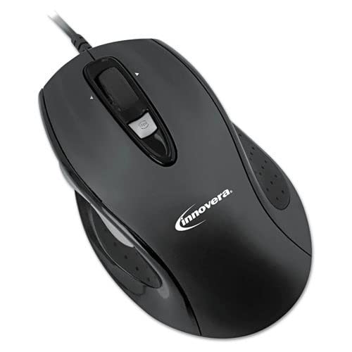 [Australia - AusPower] - Innovera IVR61014 Full-Size USB 2.0 Right Hand Wired Optical Mouse - Black 