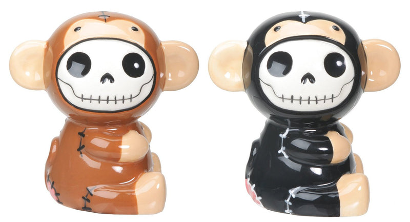 [Australia - AusPower] - Furrybones Black and Brown Monkey Munky Ceramic Salt N Pepper Shaker 