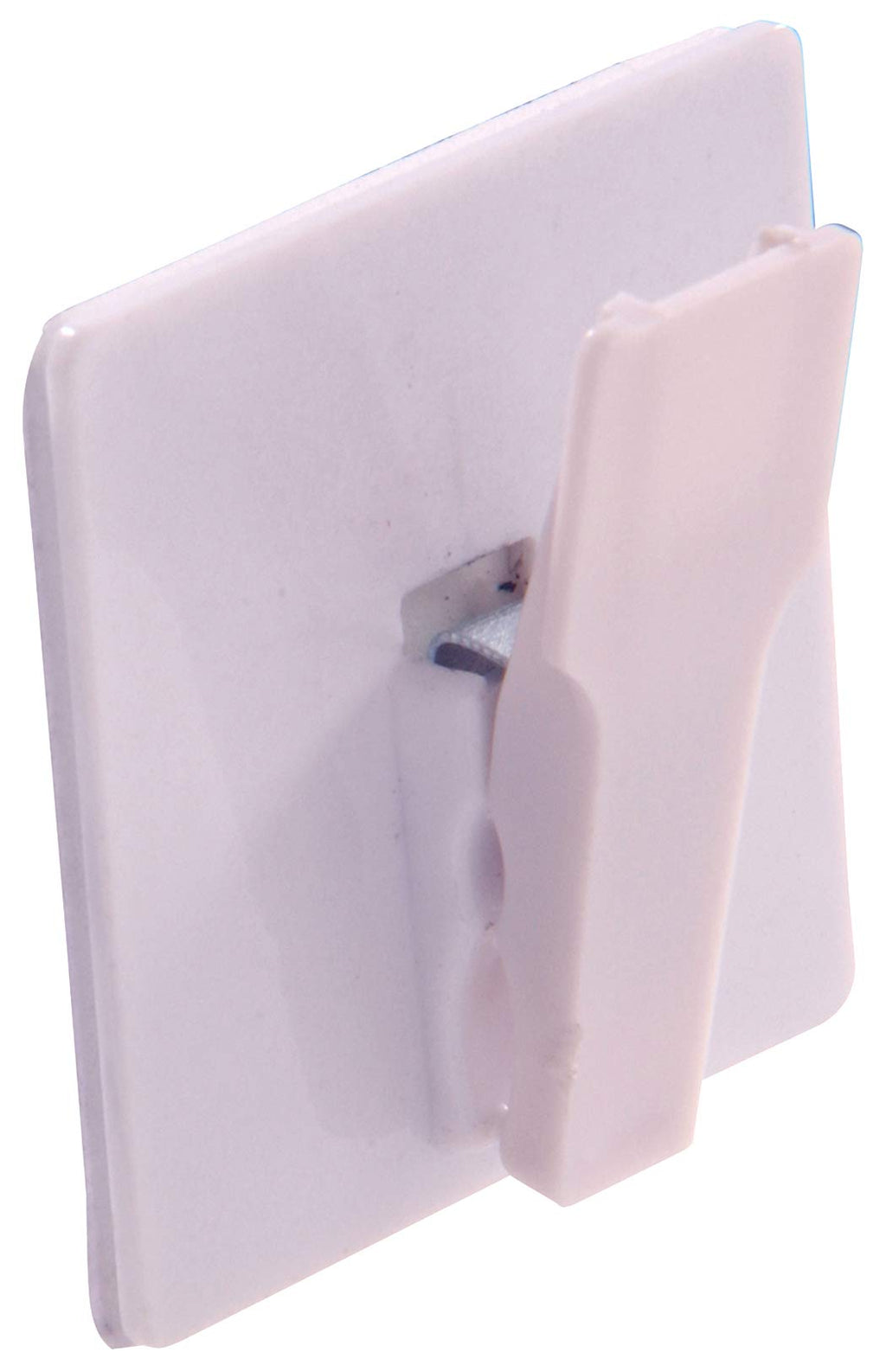 [Australia - AusPower] - Hillman Hardware Essentials 852987 Spring Clip Hook White Adhesive Backed 2-Pack Plastic 