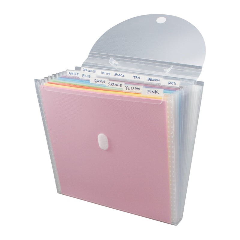 [Australia - AusPower] - Storage Studios Expandable Paper Organizer 12 Pockets, 1.375 x 13.125 x 13.25 Inches, Clear (CH93389) 