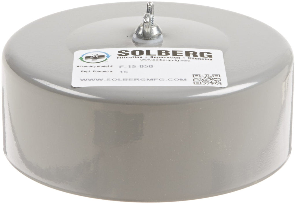 [Australia - AusPower] - Solberg F-15-050™ Inlet Compressor Air FIlter, 1/2" MPT Outlet, 4" Height, 6" Diameter, 10 SCFM, Made in the USA 