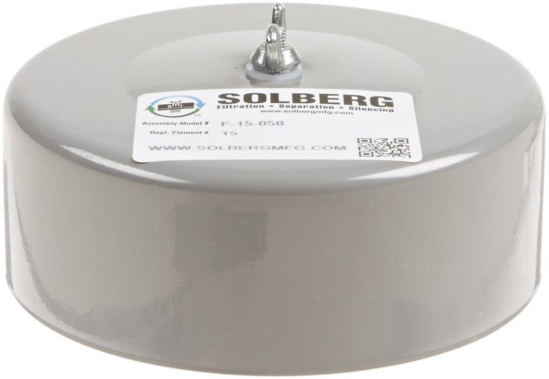[Australia - AusPower] - Solberg F-15-050™ Inlet Compressor Air FIlter, 1/2" MPT Outlet, 4" Height, 6" Diameter, 10 SCFM, Made in the USA 
