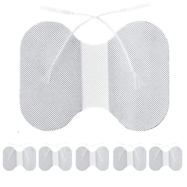 [Australia - AusPower] - Syrtenty TENS Unit Replacement Pads - Pack of 5 Butterfly Shaped Electrode Squares for Muscle Stimulation & Therapy 