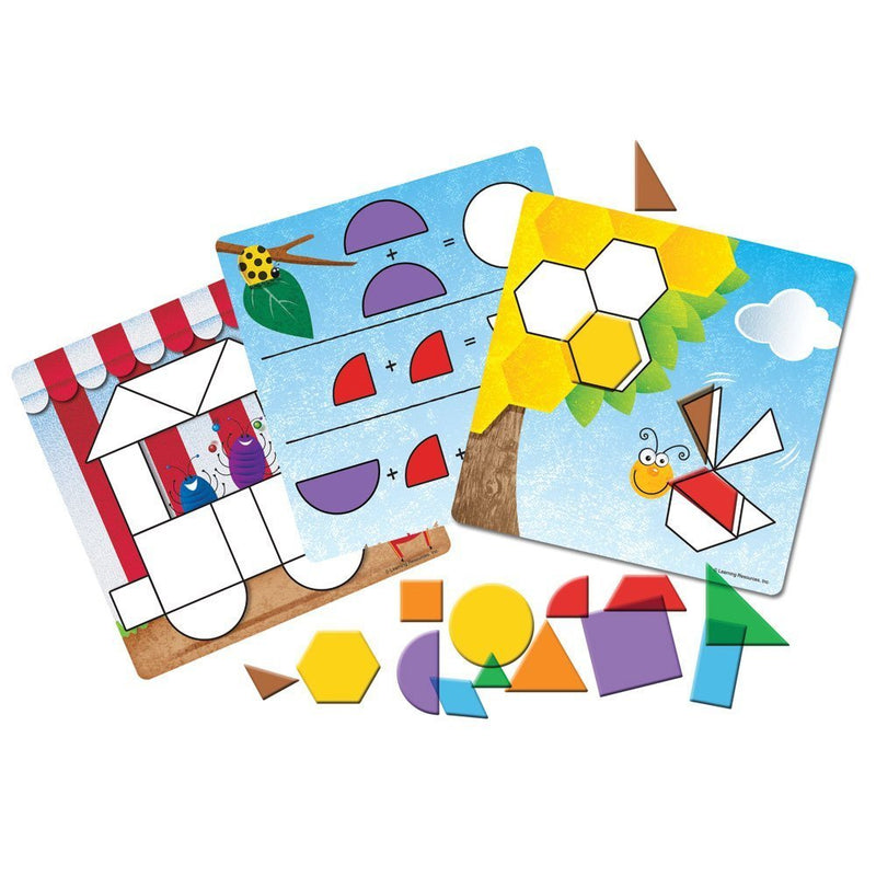 [Australia - AusPower] - Learning Resources Shapes - Don't Bug Me - Geometry Activity Set, 136 Pieces, Ages 5+,Multicolor, 