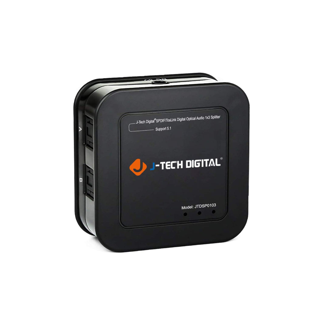 [Australia - AusPower] - J-Tech Digital Premium Quality SPDIF TOSLINK Digital Optical Audio 1x3 Splitter (One Input 3 Outputs) 