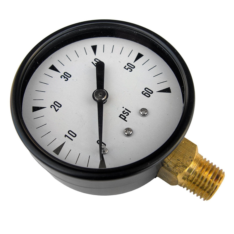 [Australia - AusPower] - LASCO 13-1933 60 PSI Bottom Outlet Pressure-Gauge with 2 1/2-Inch Face and 1/4-Inch Male Pipe 