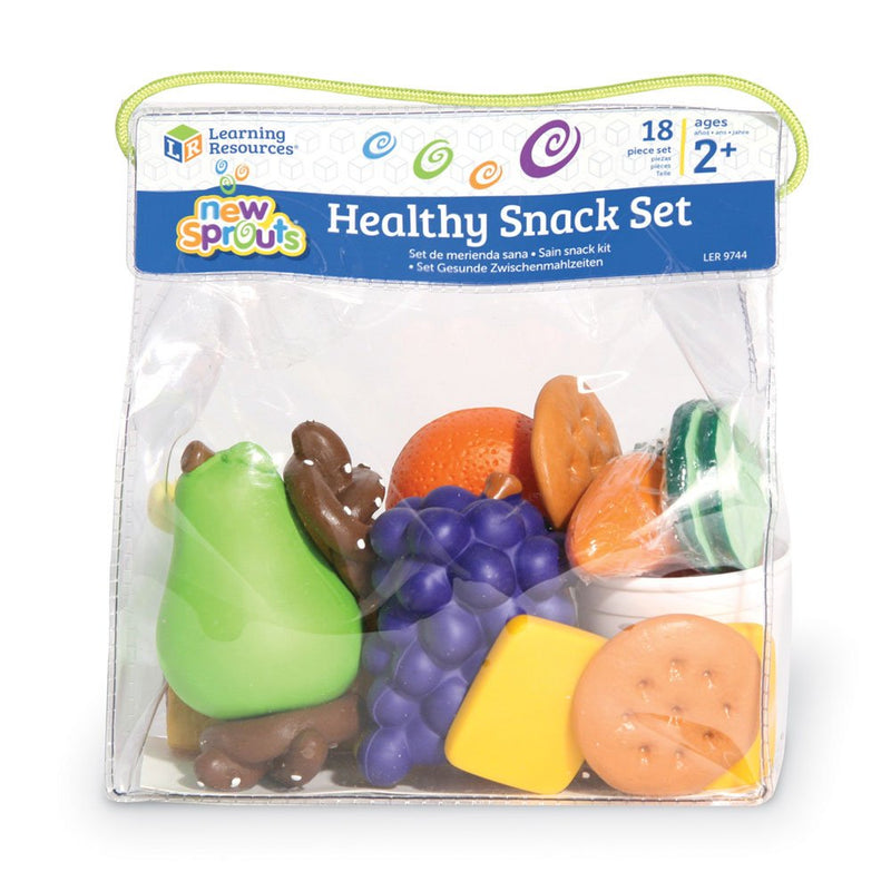 [Australia - AusPower] - Learning Resources New Sprouts Healthy Snack Set - 18 Pieces, Ages 2+ Pretend Play Food for Toddlers, Preschool Learning Toys, Kitchen Play Toys for Kids 