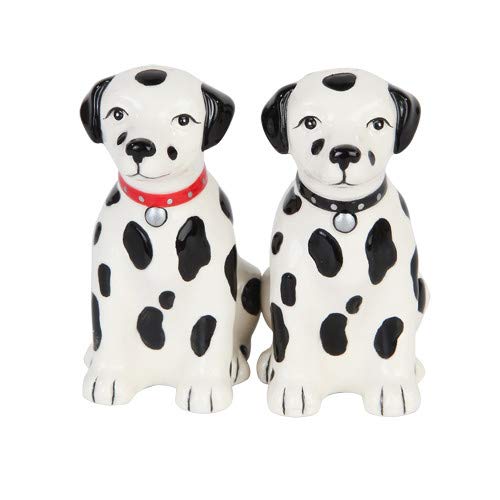 [Australia - AusPower] - Pacific Giftware Black White Dalmatian Puppies Magnetic Salt and Pepper Shakers Home Kitchen Decor 