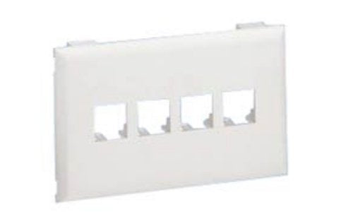 [Australia - AusPower] - Panduit T70N4IW Snap-On Faceplate for Nordx/CDT Communication Modules, PVC 