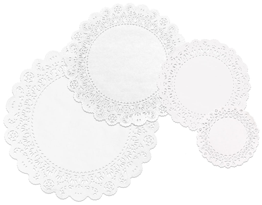 [Australia - AusPower] - Hygloss Products White Round Doilies- Assorted Size Decorative Doily Pack Made in the USA, 96 Pieces 