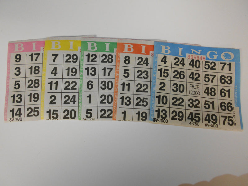 [Australia - AusPower] - American Games Bingo Paper Game Cards - 1 Card - 5 Sheets - 100 Books - 4 Inch Square Size Disposable Cards - Made in USA 