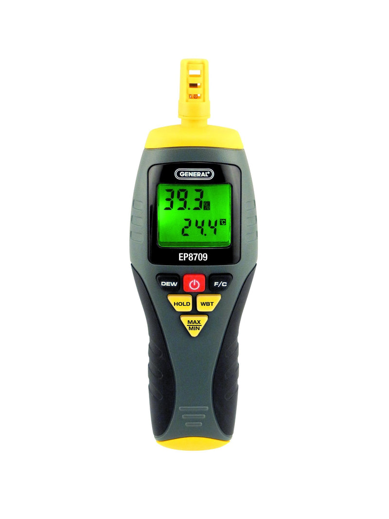 [Australia - AusPower] - General Tools EP8709 Calibratable Multi-Function Digital Psychrometer, Wet Bulb Capable Multi-Function Wet Bulb Capable 