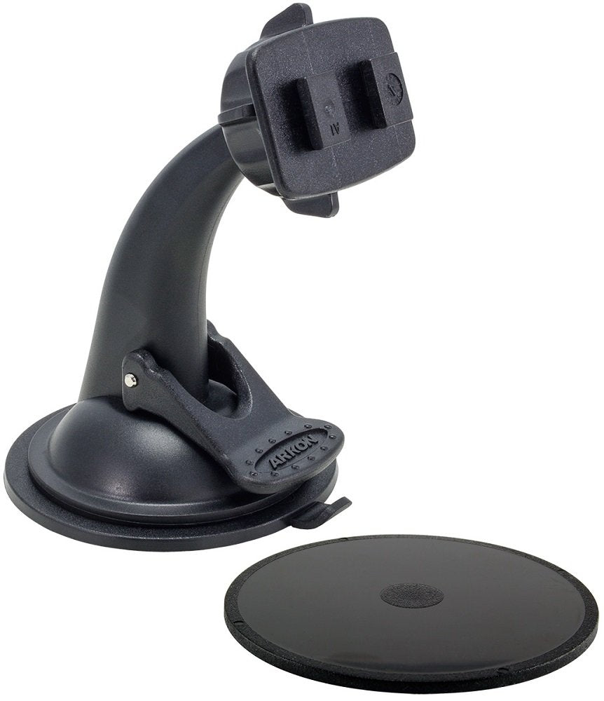 [Australia - AusPower] - ARKON Replacement Upgrade or Additional Windshield Dashboard Sticky Suction Mount for Dual T Holders - Retail Packaging - Black 