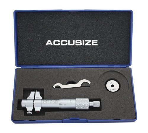 [Australia - AusPower] - Accusize Industrial Tools 0.2-1.2'' by 0.001'' Inside Micrometer, Satin Chrome Finished, Eg00-3221 0.2-1.2" 