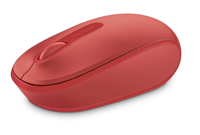 [Australia - AusPower] - Microsoft Wireless Mobile Mouse 1850 - Flame Red. Comfortable Right/Left Hand Use, Wireless Mouse with Nano transceiver, for PC/Laptop/Desktop, works with Mac/Windows 8/10/11 Computers 