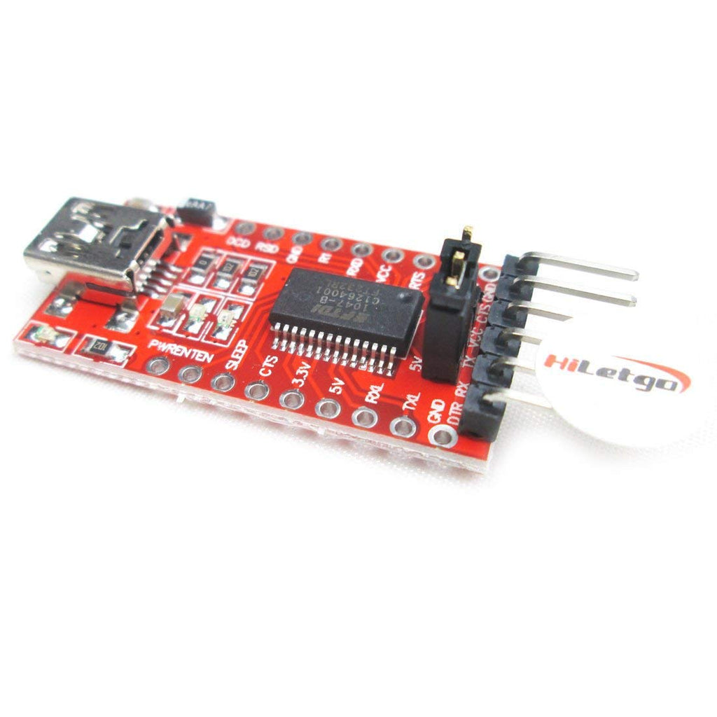 [Australia - AusPower] - HiLetgo FT232RL FTDI Mini USB to TTL Serial Converter Adapter Module 3.3V 5.5V FT232R Breakout FT232RL USB to Serial Mini USB to TTL Adapter Board for Arduino 