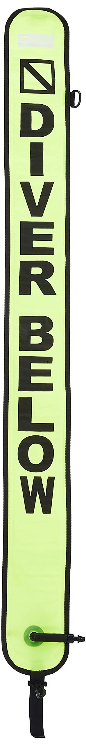 [Australia - AusPower] - Scuba Choice Scuba Diving 4' Neon Yellow Surface Marker Signal Tube with Plastic Clip 