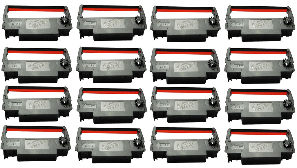 [Australia - AusPower] - Bixolon (RRC-201BR-16) ERC-30, 16-Pack KD02-00057A Black and Red Ribbon Cartridge ink Compatible with SNBC SRP-275 & SRP-270 (GRC-220BR) 