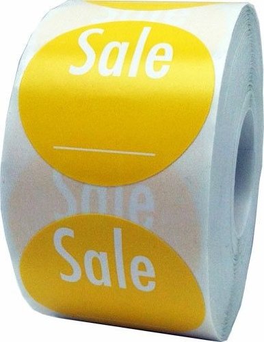 [Australia - AusPower] - InStockLabels Write Your Own Price Sale Labels 1 1/2 Inch 500 Adhesive Stickers, Yellow 