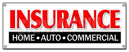 [Australia - AusPower] - Insurance Home AUTO Commercial Banner Sign Store Shop auto Home 18''x48" 