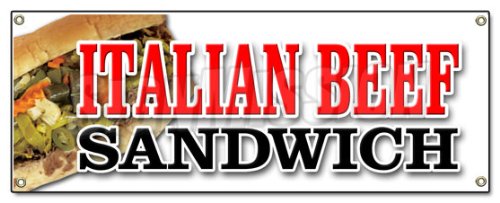[Australia - AusPower] - Italian Beef Sandwich Banner Sign Salami Meat Deli Italian Restaurant 