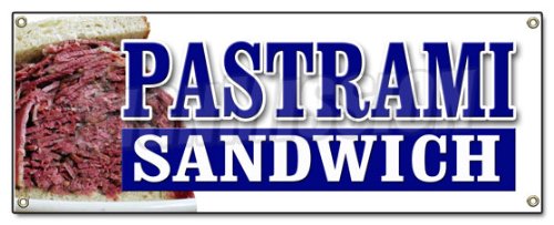 [Australia - AusPower] - PASTRAMI Sandwich Banner Sign Yiddish Food Restaurant Butcher Shop 