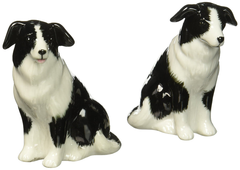 [Australia - AusPower] - Cosmos Gifts Ceramic Border Collie Salt and Pepper Set, 2-1/2-Inch 