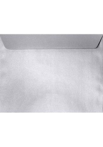 [Australia - AusPower] - 6 x 9 Booklet Envelopes in 80 lb. Silver Metallic for Mailing a Business Letter, Catalog, Financial Document, Magazine, Pamphlet, 50 Pack (Silver) 