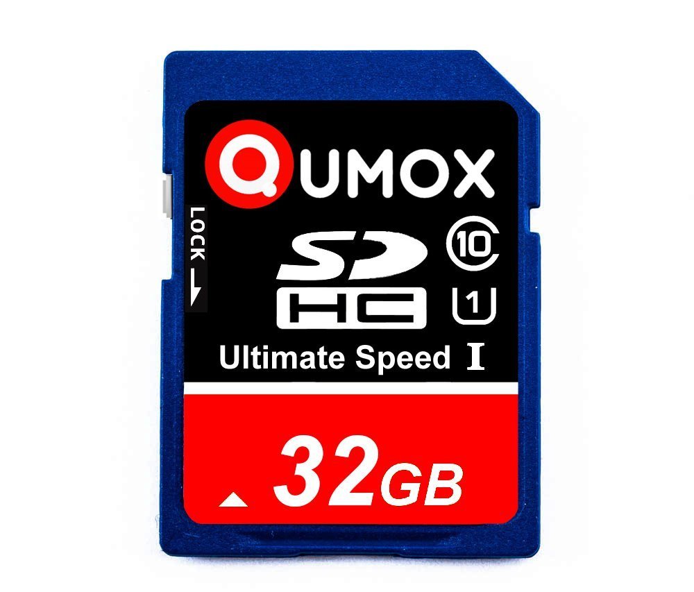 [Australia - AusPower] - QUMOX 32GB SD HC 32 GB SDHC Class 10 UHS-I Secure Digital Memory Card HighSpeed Write Speed 40MB/S Read Speed Upto 80MB/S 