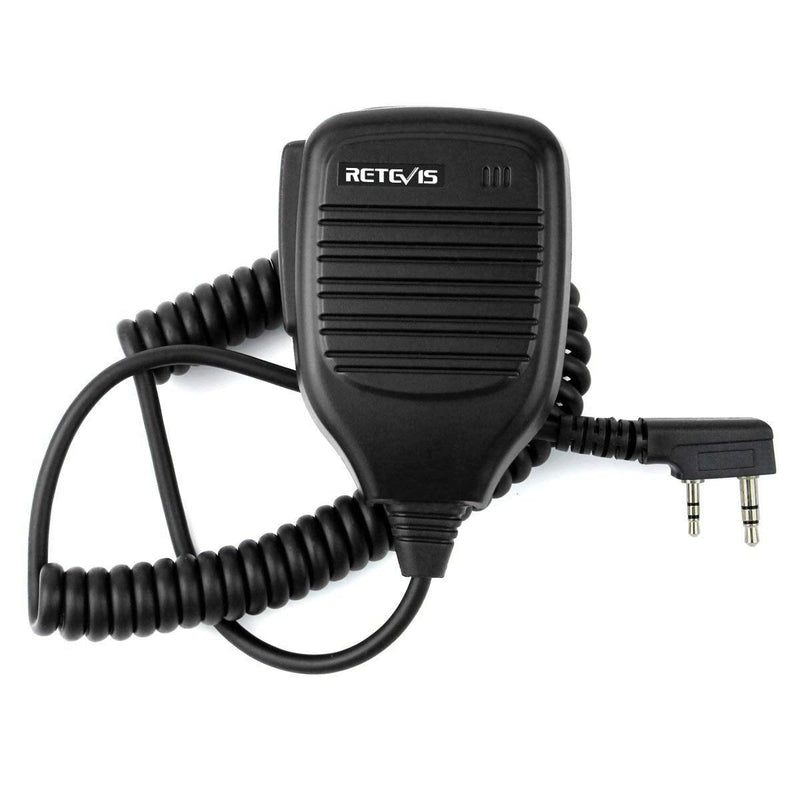 [Australia - AusPower] - Retevis Shoulder Speaker Mic 2 Pin Two Way Radio Micphone for Baofeng UV-5R UV-82 888S Retevis H-777 RT21 RT22 RT27 Arcshell AR-5 2 Way Radio(1 Pack) 