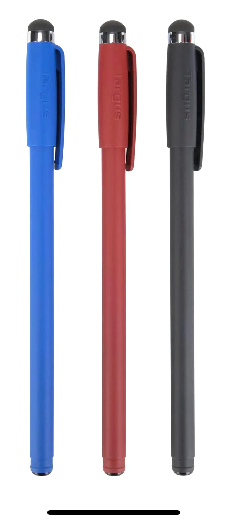 [Australia - AusPower] - Targus Stylus & Pen, Black, Blue, Red, 3/Pack 