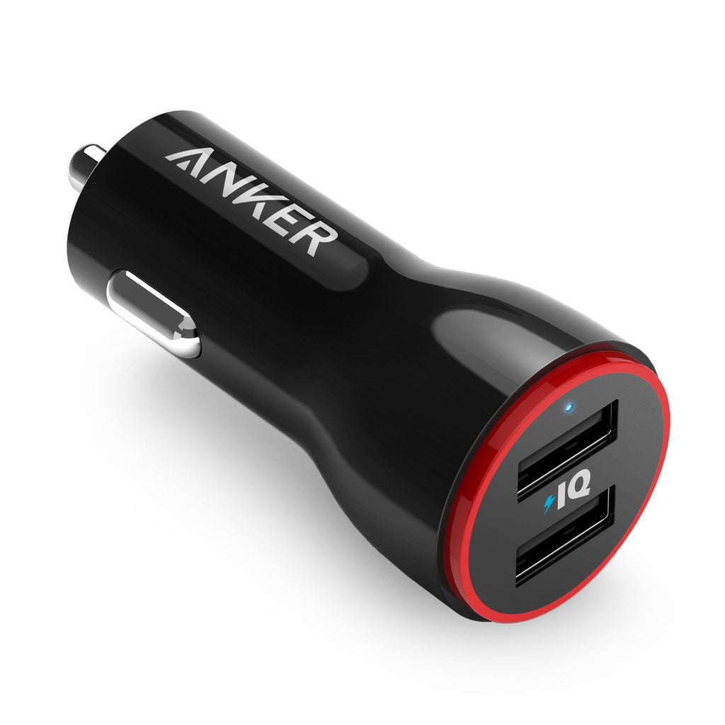 [Australia - AusPower] - Anker Power Drive 2 Car Charger 24 W/4.8 A Dual Port USB Car Charger + for iPhone 8/8 +/iPhone X; iPad Air, Mini, Samsung Galaxy, Note, Nexus, HTC, LG, Tablets, Bluetooth Devices, Power Bank and More 