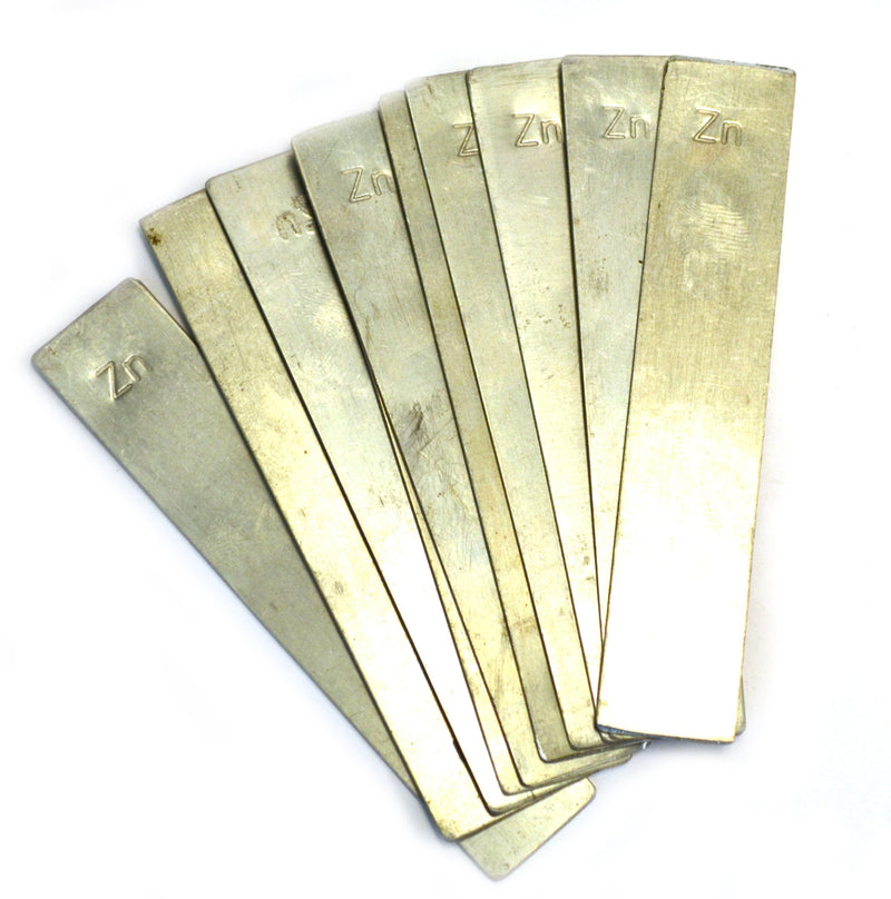 [Australia - AusPower] - Eisco Labs Zinc Electrode Strips 100 x 19mm - Pack of 10 