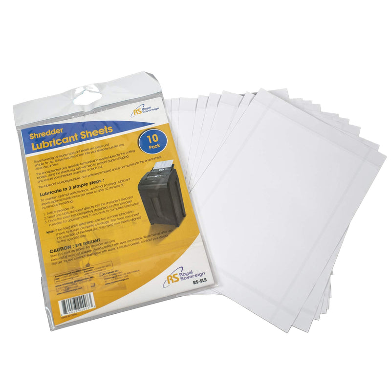 [Australia - AusPower] - Royal Sovereign Shredder Lubricant Sheets, 10-Pack (RS-SLS) 